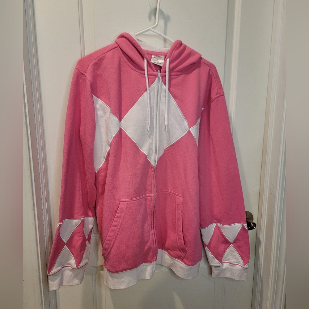 Pink Mighty Morphin Power Rangers Hoodie Multiple Sizes!